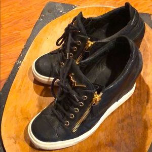 Giuseppe Zanotti Zippered Wedge Sneakers